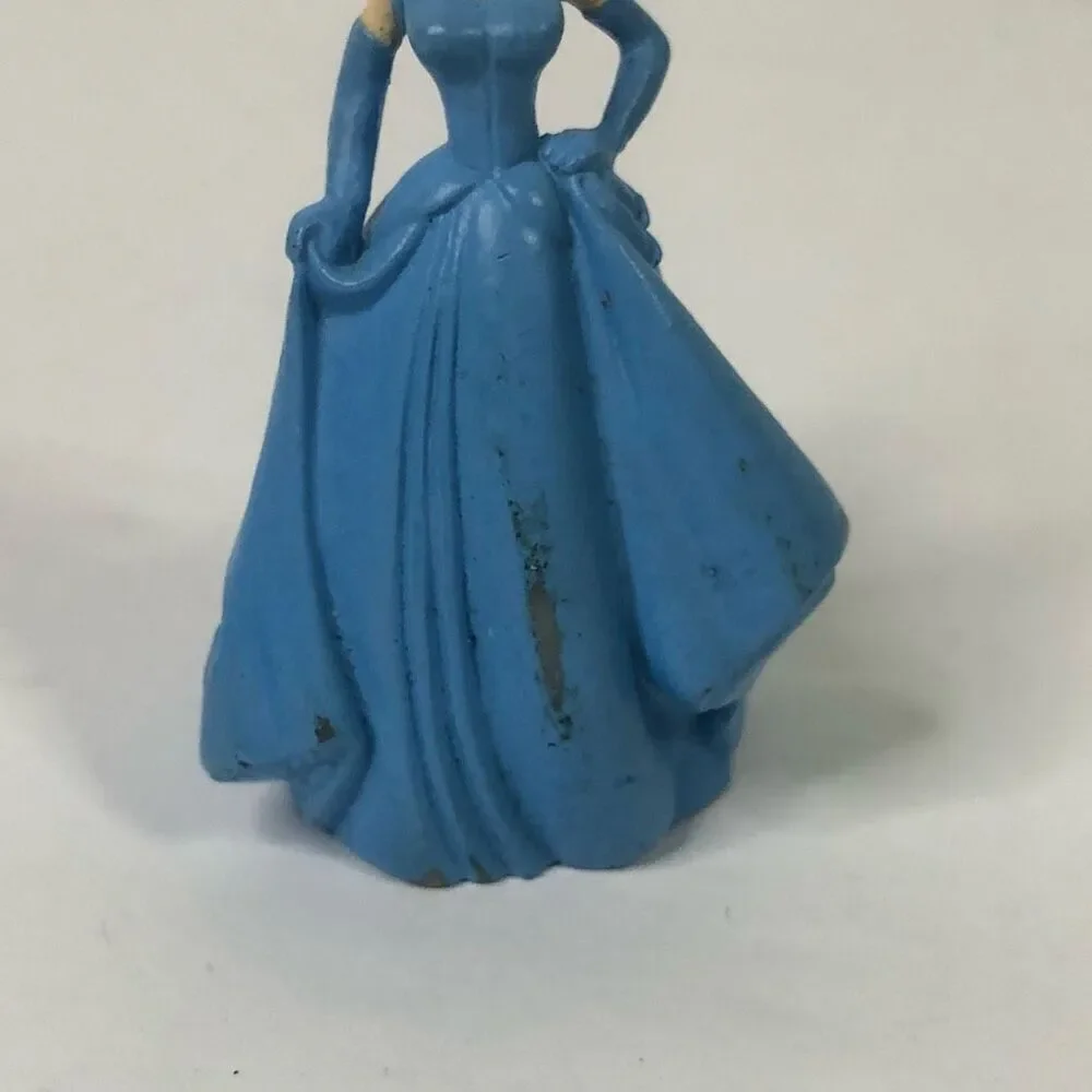 2 inch‎ cinderella blue dress figure pvc cake topper disney princess